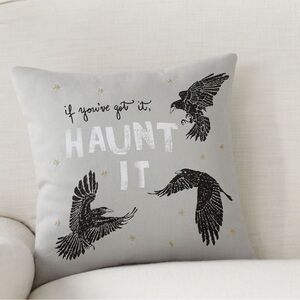 Pottery Barn - Haunt It Pillow, 14", Gray Multi